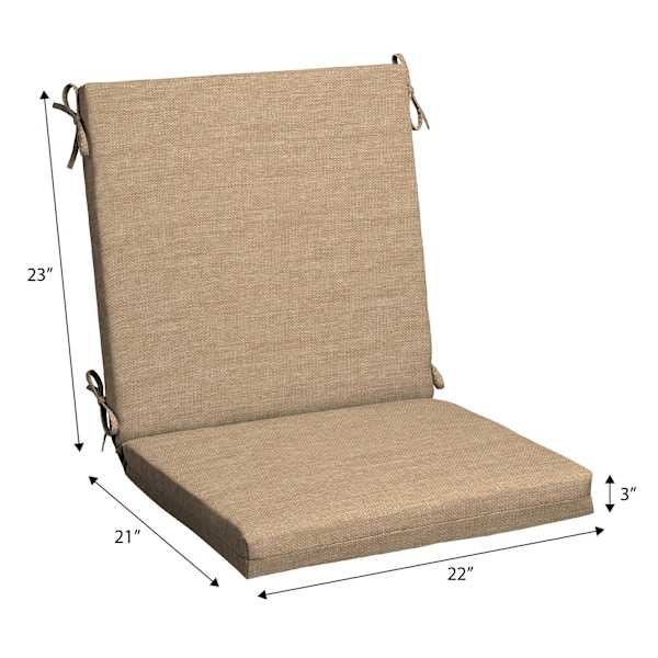 Neutral Tempo Grain Premium Woven Outdoor Hinged Cushion
