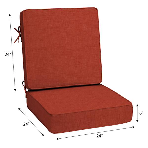 2-Piece Cinnamon Premium Woven Outdoor Deep Seat Cushion