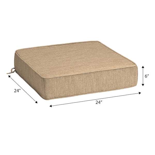 Neutral Tempo Grain Premium Outdoor Deep Seat Cushion
