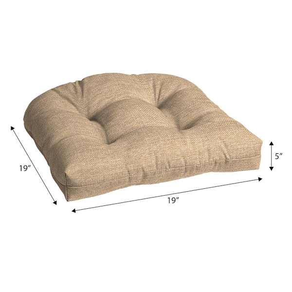 Neutral Tempo Grain Premium Outdoor Wicker Seat Cushion