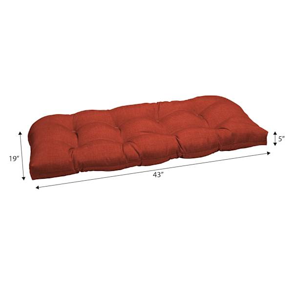Cinnamon Premium Woven Outdoor Wicker Settee Cushion