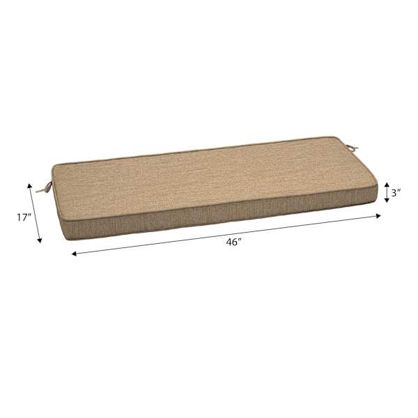 Neutral Tempo Grain Premium Outdoor Bench Cushion