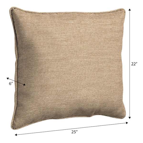 Neutral Tempo Grain Premium Outdoor Corded Back Cushion