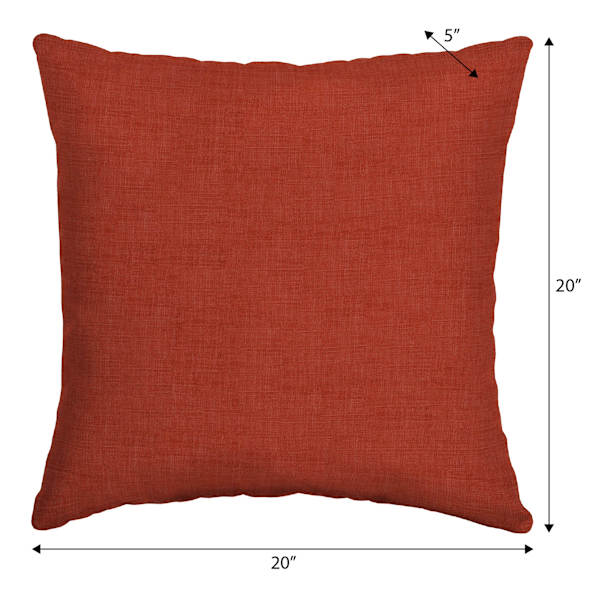 Cinnamon Premium Woven Oversized Square Outdoor Throw Pillow, 20"