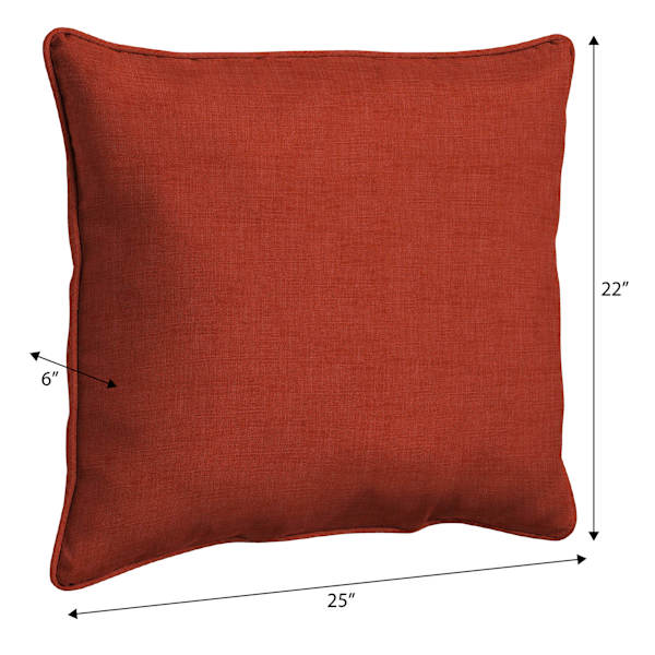 Cinnamon Premium Woven Outdoor Corded Back Cushion