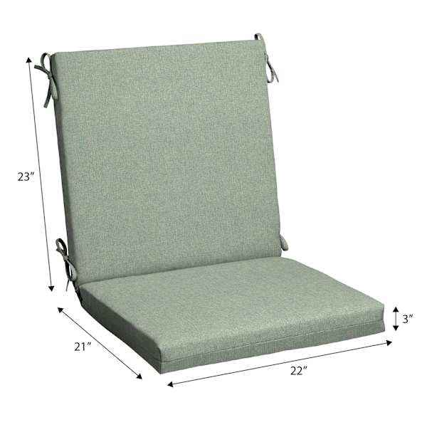 Spa Blue Premium Woven Outdoor Hinged Cushion