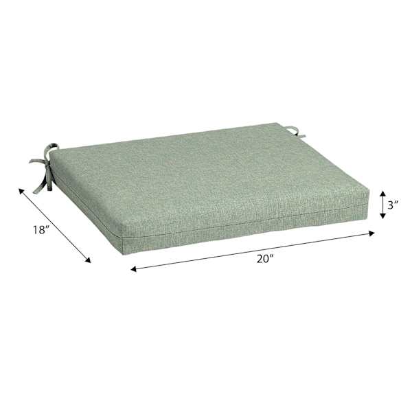 Spa Blue Premium Woven Outdoor Square Seat Cushion