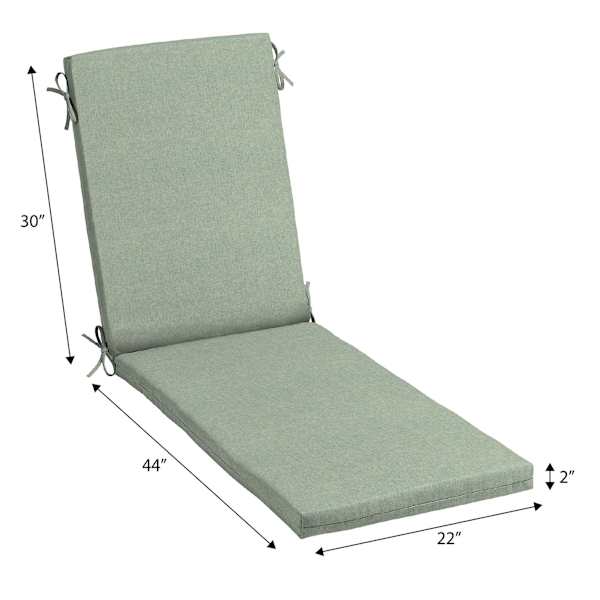 Spa Blue Premium Woven Outdoor Chaise Lounge Cushion