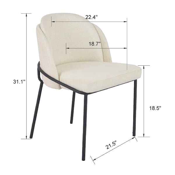Aria Dining Chair, Cream