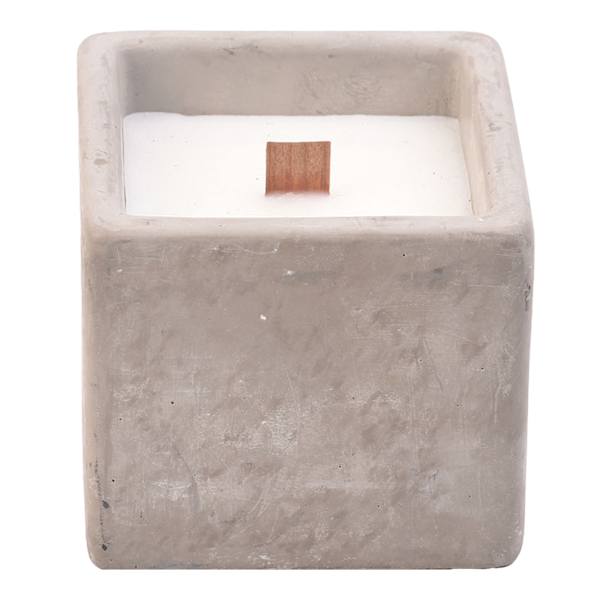 Natural Cement Square Citronella Candle, 12oz