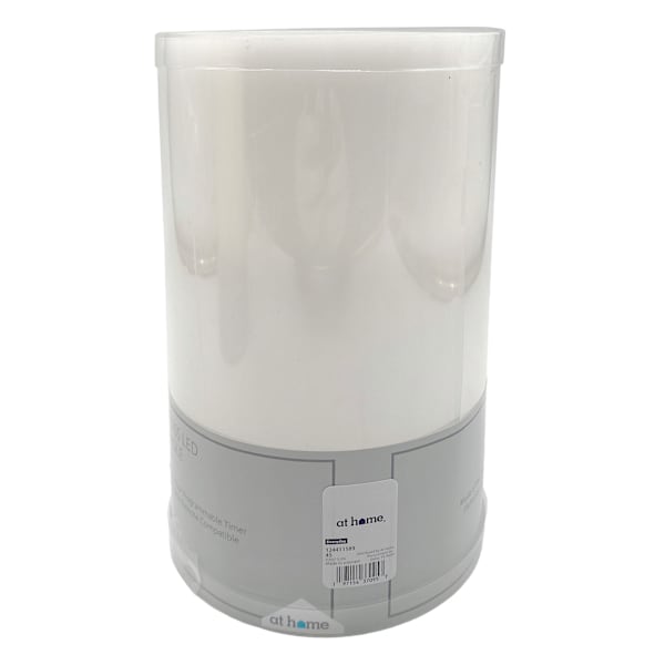 White Pillar Candle, 5x8