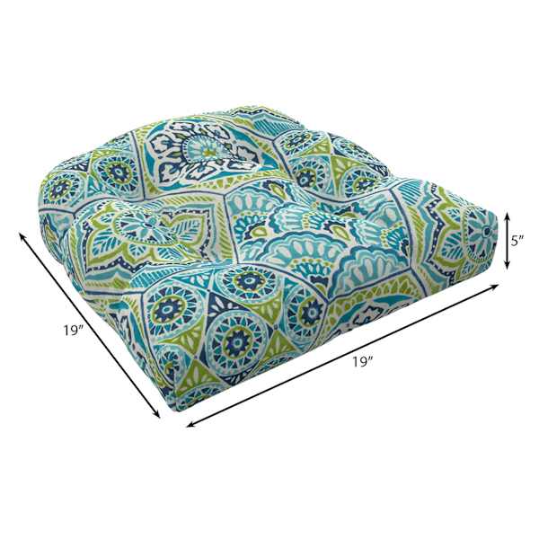 Calista Teal Outdoor Wicker Seat