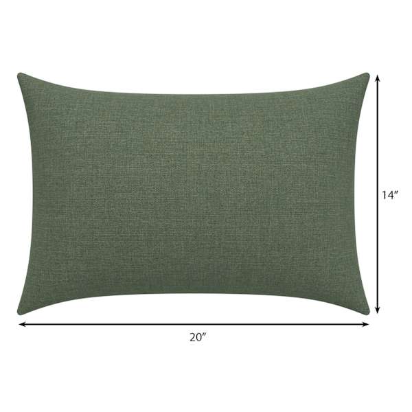 Endive Green Premium Lumbar Outdoor Throw Pillow, 14x20