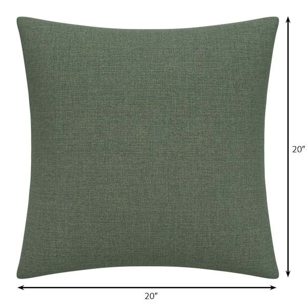 Honeybloom Endive Green Premium Oversized Square Outdoor Throw Pillow, 20"