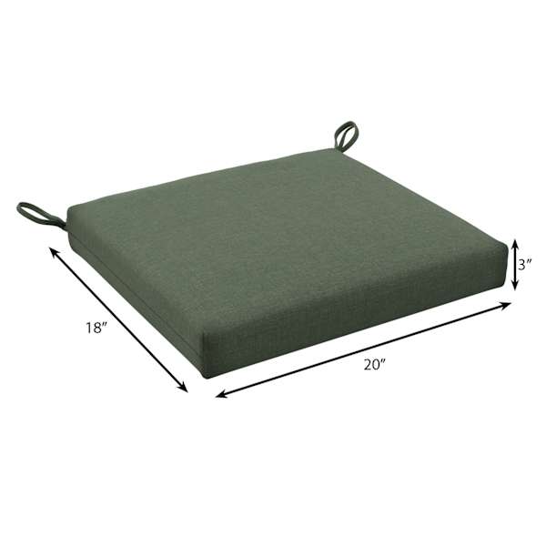 Honeybloom Endive Green Premium Outdoor Square Seat Cushion