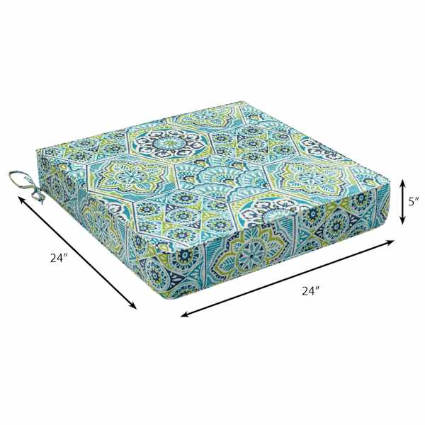 Calista Teal Outdoor Deep Seat Cushion