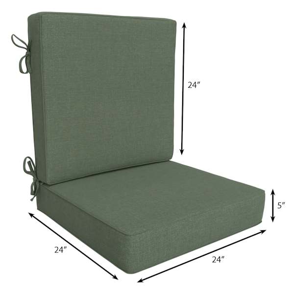 Honeybloom 2-Piece Endive Green Premium Outdoor Deep Seat Cushion