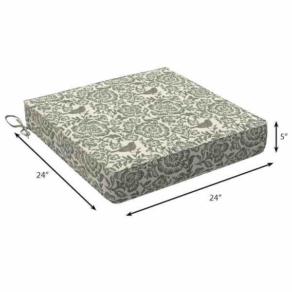 Honeybloom Endive Floral Outdoor Deep Seat Cushion
