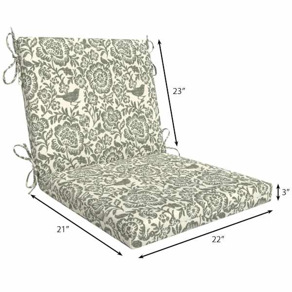 Honeybloom Endive Floral Outdoor Hinged Cushion