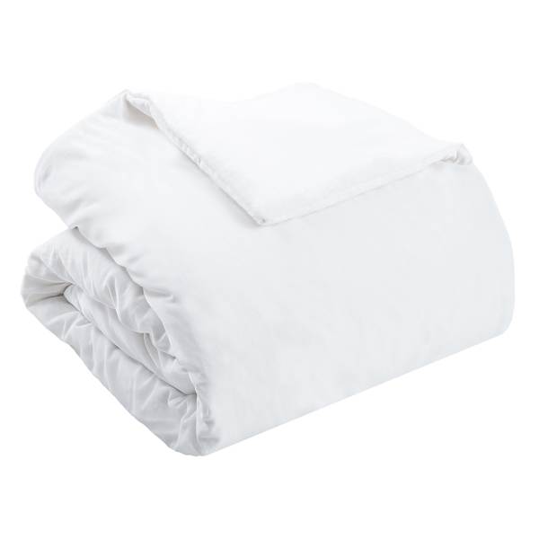 Providence 3-Piece White Cotton Velvet Comforter Set, King