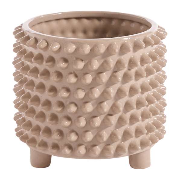 Found & Fable Indoor Studded Tan Planter, Medium