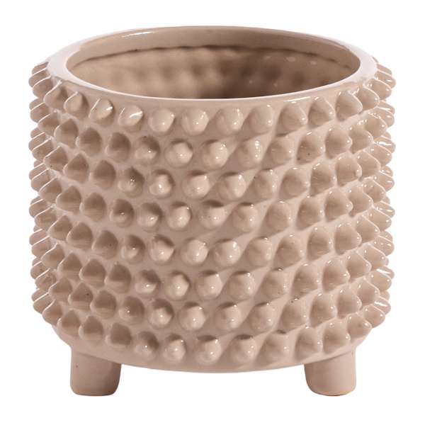 Found & Fable Indoor Studded Tan Planter, Small