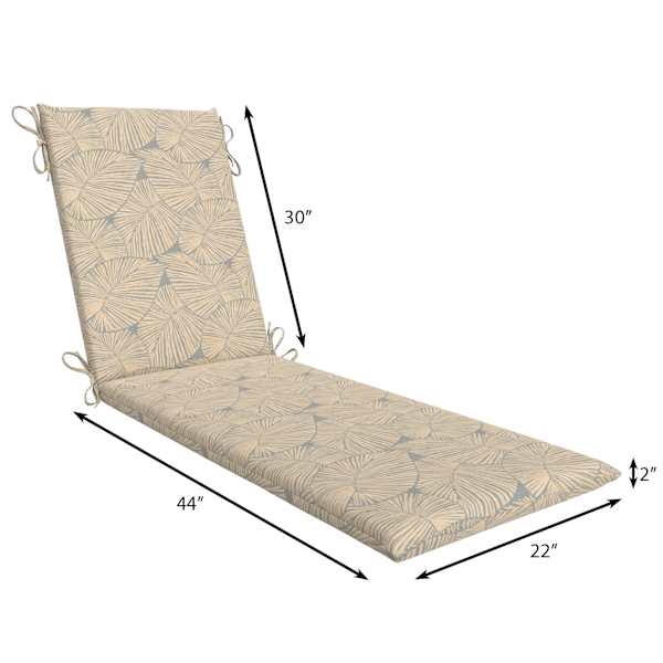 Found & Fable Talia Palm Outdoor Chaise Lounge Cushion