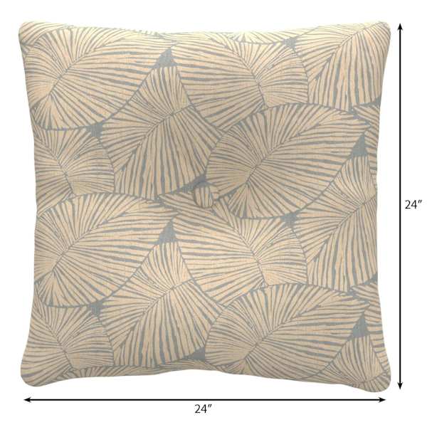 Found & Fable Talia Palm Outdoor Tufted Back Cushion