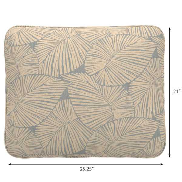 Found & Fable Talia Palm Outdoor Corded Back Cushion