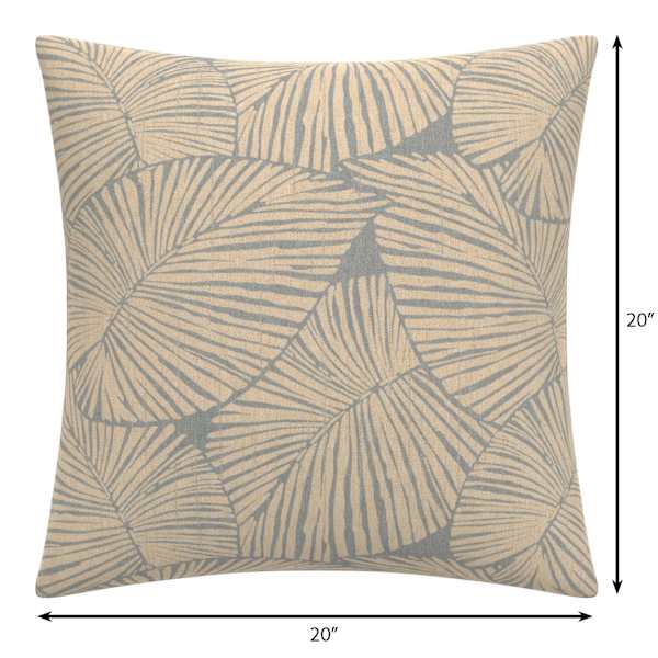 Found & Fable Talia Palm Oversized Square Outdoor Throw Pillow, 20"