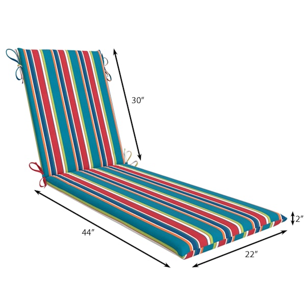 Alvarado Stripe Outdoor Chaise Lounge Cushion