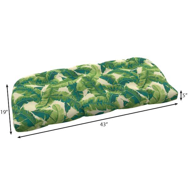 Marconi Leaf Outdoor Wicker Settee Cushion
