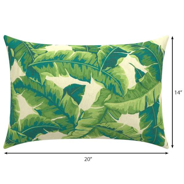 Marconi Leaf Lumbar Outdoor Throw Pillow, 14x20