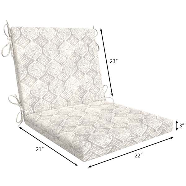 Grey Patna Geo Hinged Outdoor Cushion
