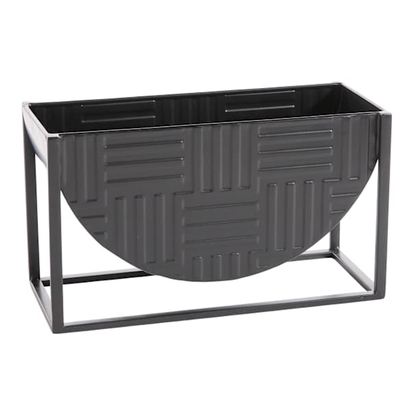 Crosby St. Black Metal Planter Stand, 11.5"