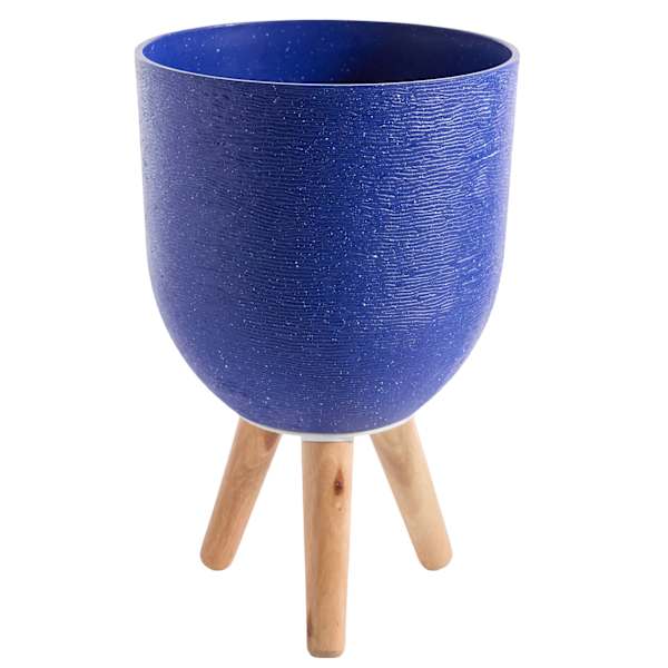 Sunny Club Blue Planter, 16"