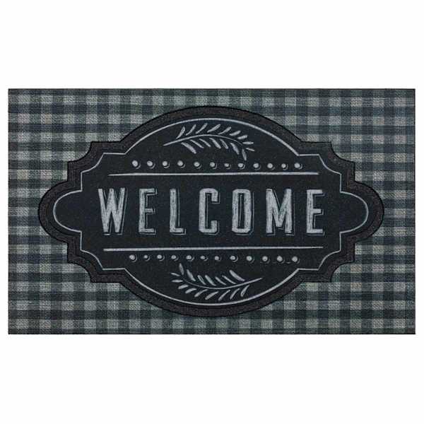 Black Farmhouse Chalkboard Doormat, 18x30