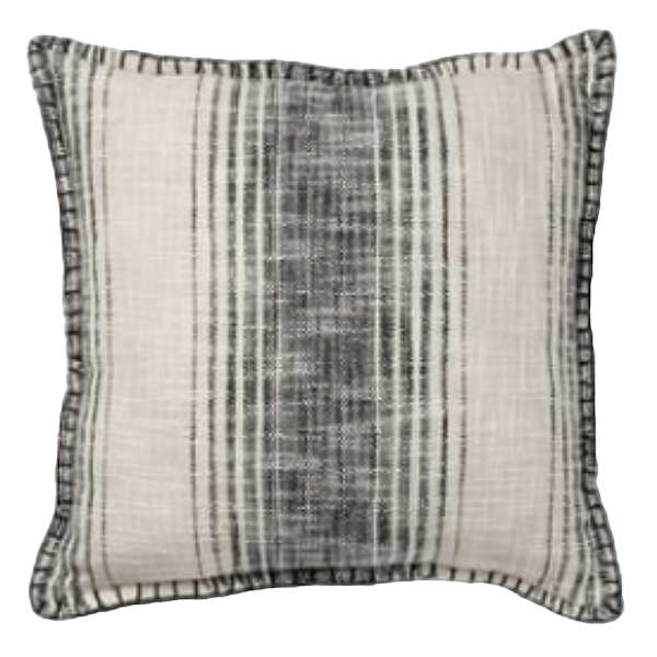 2-Pack Black & Ivory Woven Reversible Throw Pillows, 20"