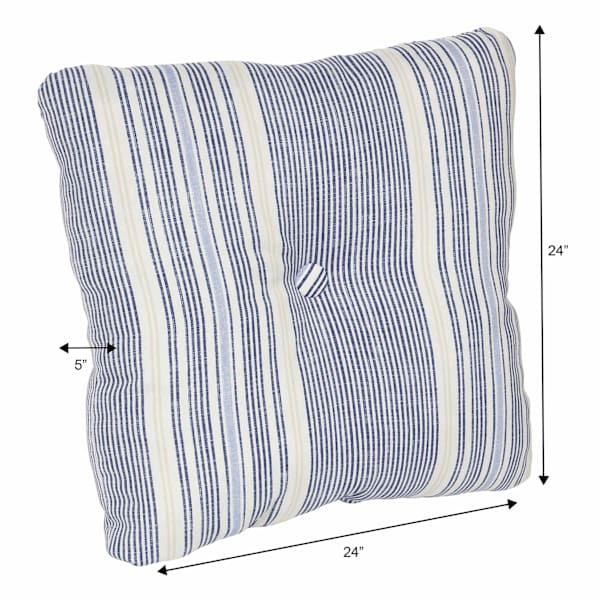 Calisto Pinstripe Outdoor Tufted Back Cushion