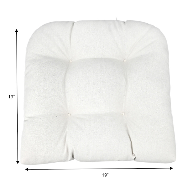 Natural Canvas Outdoor Wicker Seat Cushion