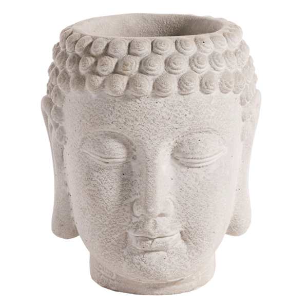 Found & Fable Indoor Buddha Cement Planter, 7"