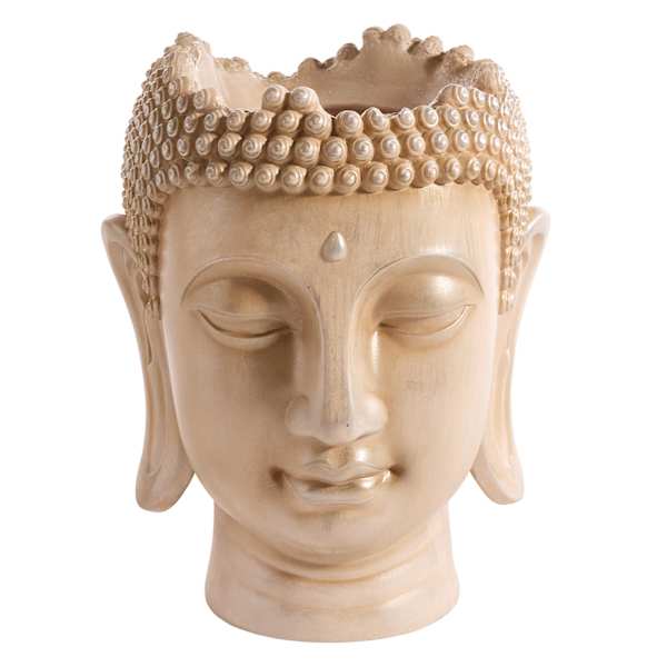 Found & Fable Indoor Gold Buddha Planter, 12"