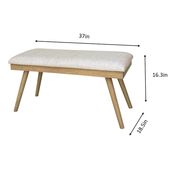 Brooks Wooden Bench, Brown