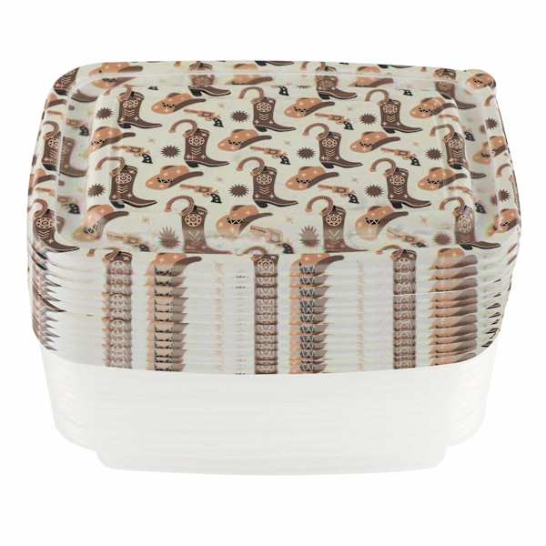 20PC COWBOY RECTANGLE FOOD STORAGE SET