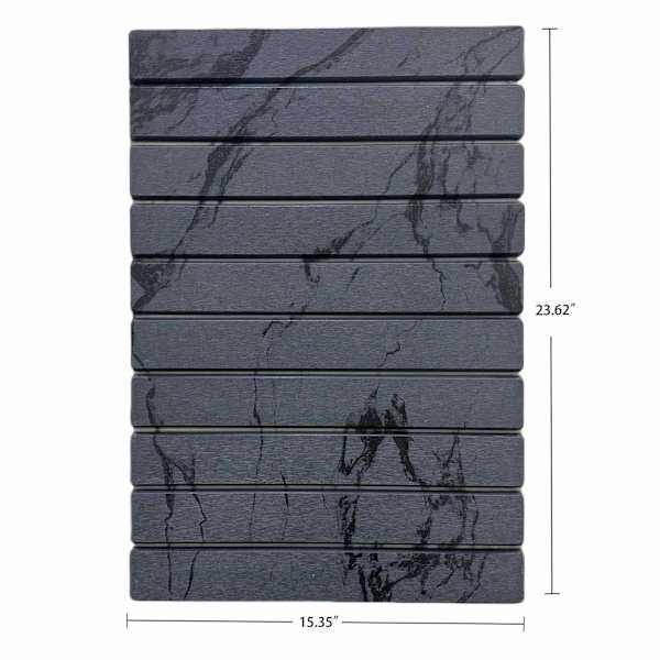 Charcoal Diatomite Stone Bath Mat, 23x15