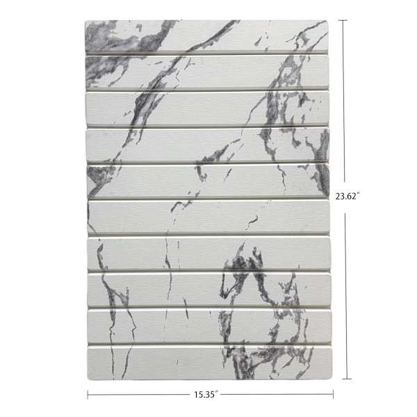 White Diatomite Stone Bath Mat, 23x15