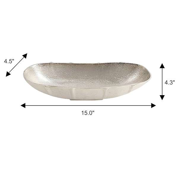 Silver Aluminum Boat, 15x4.5x4.3
