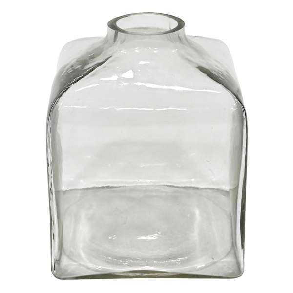 Square Glass Vase, 8.5"