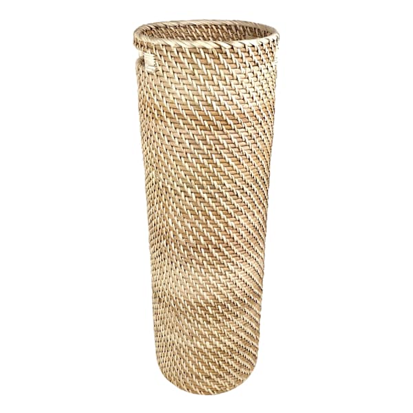 Natural Rattan Umbrella Holder, 23.6"