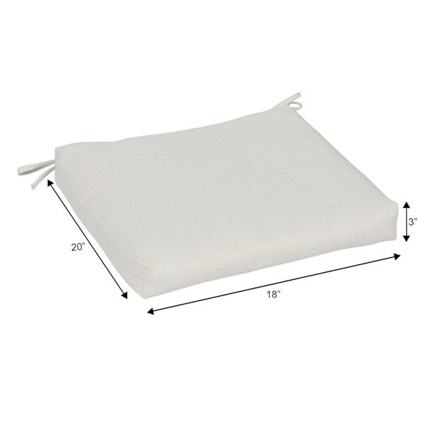 Tristan Heather White Premium Outdoor Square Seat Cushion